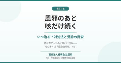風邪のあと咳だけ続く・治らない｜原因と治る期間・受診の目安を呼吸器専門医が解説のアイキャッチ画像